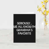 I'm Grandma's Favorite Grandson Granddaughter Humo カード (黄色い花)