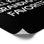 I'm Grandma's Favorite Grandson Granddaughter Humo ポスター (角)