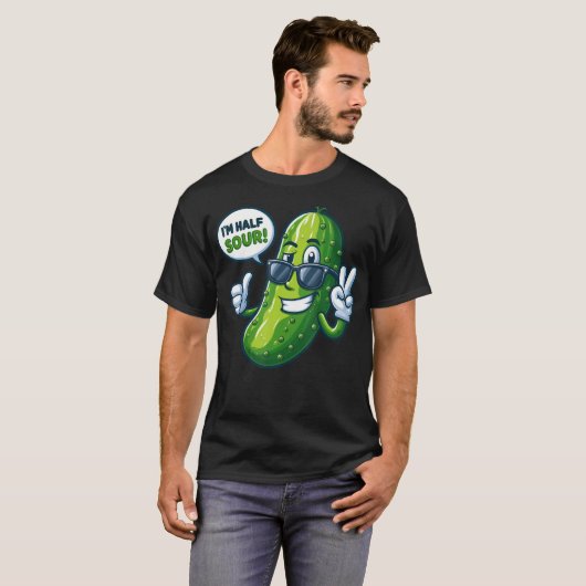 I'M Half Sour Funny Pickle Tシャツ (正面フル)