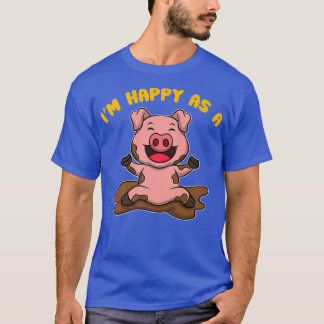 I'm Happy As A Pig Farmer Premium 3231  Tシャツ