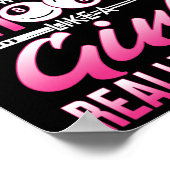 Im Happy To Demonstration – ビリヤード女子プール遊 ポスター (角)