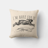 I'm Hare For It Punny Bunny Encouraging クッション (正面)