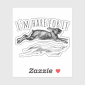 I'm Hare For It Punny Bunny Encouraging シール (シート)