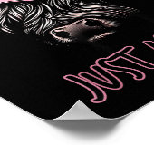 I'm Head Heffa Just Ask Me Bossy Highland Cow Base ポスター (角)