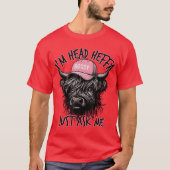 Im Head Heffa Just Ask Me Bossy Highland Cow Baseb Tシャツ (正面)