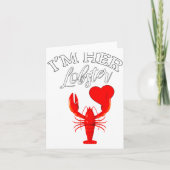 Im Her Lobster Heart Couple Matching Gift Valentin カード (正面)