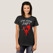 Im Her Lobster Heart Couple Matching Gift Valentin Tシャツ (正面フル)