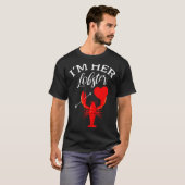 Im Her Lobster Heart Couple Matching Gift Valentin Tシャツ (正面フル)