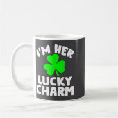 I'm Her Lucky Charm Funny Couples St Patrick's Day コーヒーマグカップ (左)