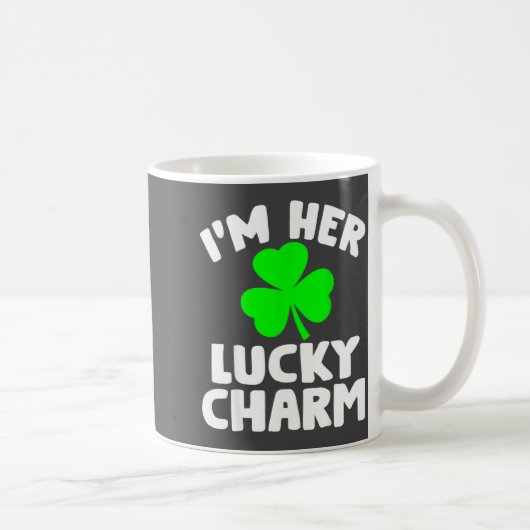 I'm Her Lucky Charm Funny Couples St Patrick's Day コーヒーマグカップ (右)