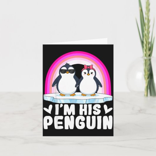 I'm Her Penguin Matching Couple Valentine Love Hea カード (正面)