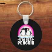 I'm Her Penguin Matching Couple Valentine Love Hea キーホルダー (正面)