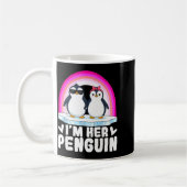 I'm Her Penguin Matching Couple Valentine Love Hea コーヒーマグカップ (左)