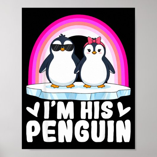 I'm Her Penguin Matching Couple Valentine Love Hea ポスター (正面)