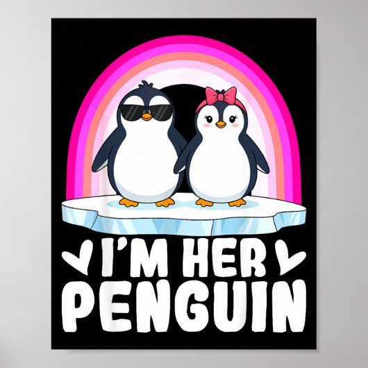 I'm Her Penguin Matching Couple Valentine Love Hea ポスター (正面)