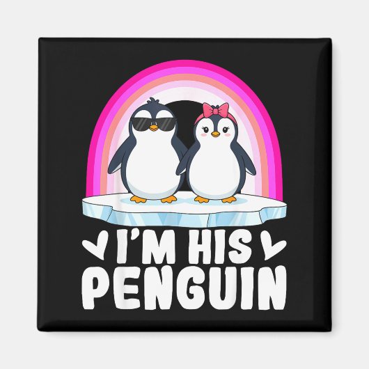 I'm Her Penguin Matching Couple Valentine Love Hea マグネット (正面)