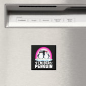 I'm Her Penguin Matching Couple Valentine Love Hea マグネット (インサイチュ (食洗機))