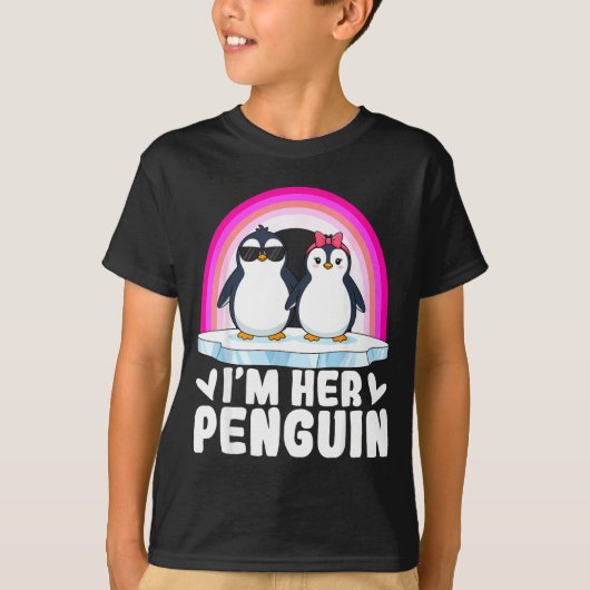 I'm Her Penguin Matching Couple Valentine Love Hea Tシャツ (正面)