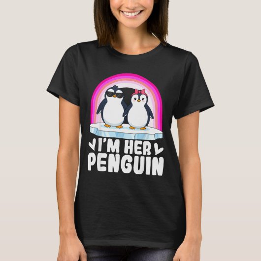 I'm Her Penguin Matching Couple Valentine Love Hea Tシャツ (正面)
