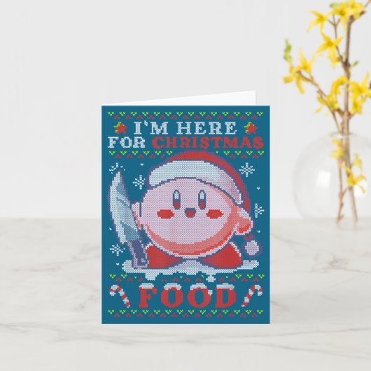 I'm Here For Christmas Food  カード (黄色い花)