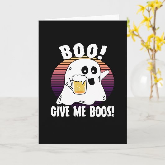 Im Here For The Boos - Funny Halloween カード (黄色い花)