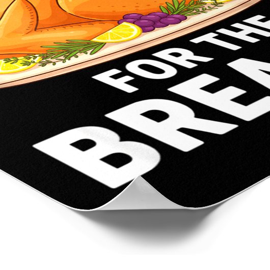 I'm Here For The Breasts, Funny Thanksgiving Turke ポスター (角)