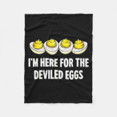Im Here For The Deviled Eggs, Funny Thanksgiving D フリースブランケット (正面)