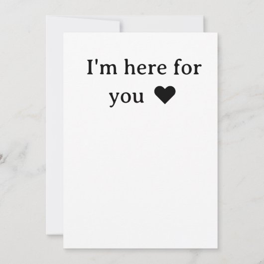 "I'm Here For You" Inspirational Support & Friends 招待状 (裏面)