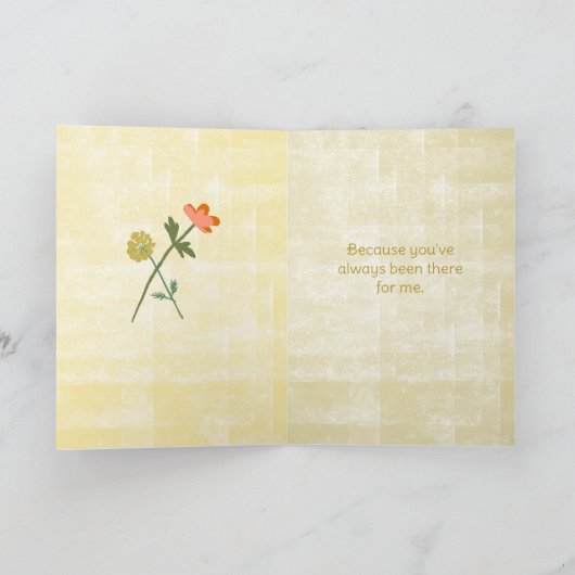I'm Here for You - Two Flower Vases Friendship カード (内部)
