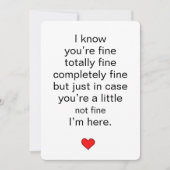 I'm here thinking of you card 招待状 (正面)