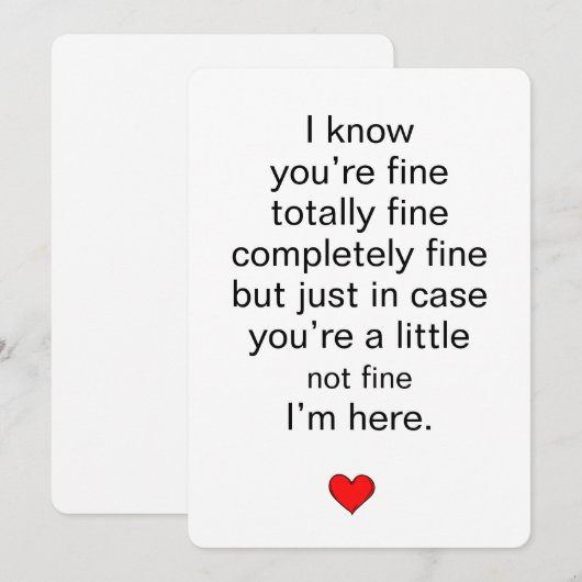 I'm here thinking of you card 招待状 (正面/裏面)