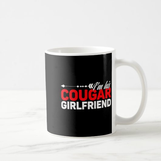 I'm His Cougar Girlfriend Funny Matching Couples Q コーヒーマグカップ (右)