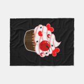 I'm His Cupcake I'm Her Studmuffin Valentine Match フリースブランケット (正面(横))