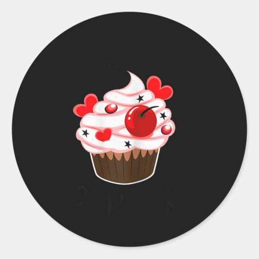 I'm His Cupcake I'm Her Studmuffin Valentine Match ラウンドシール (正面)