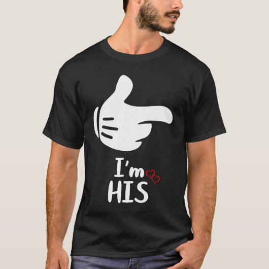 I'm His He's Mine Pair Couple  LGBTQ Tシャツ (正面)