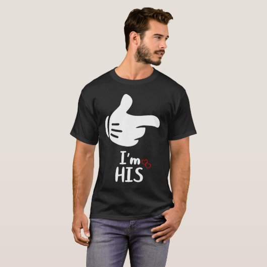 I'm His He's Mine Pair Couple  LGBTQ Tシャツ (正面フル)