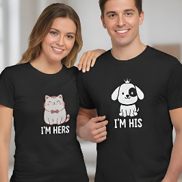 I'm His Matching Couples Cute Dog Tシャツ