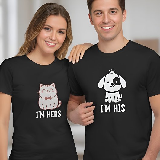 I'm His Matching Couples Cute Dog Tシャツ