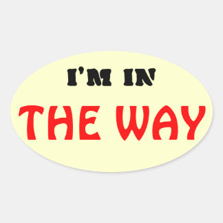 I'm in "The Way" キリスト教 楕円形シール