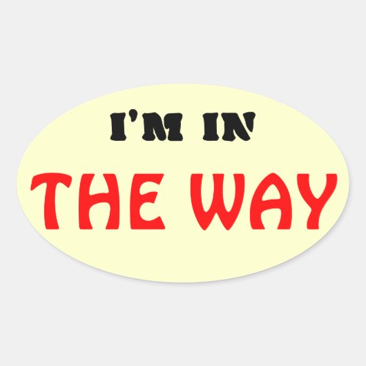 I'm in "The Way" キリスト教 楕円形シール (正面)