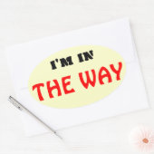 I'm in "The Way" キリスト教 楕円形シール (封筒)