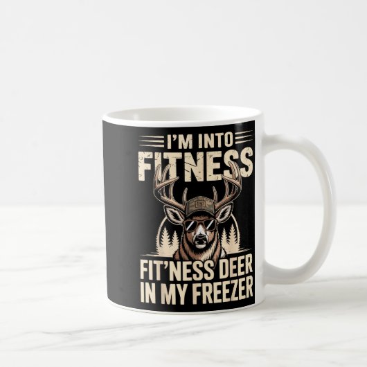Im Into Fitness Fit'ness My Deer Zer Funny Hunting コーヒーマグカップ (右)