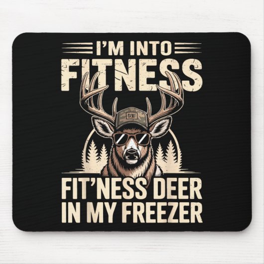 Im Into Fitness Fit'ness My Deer Zer Funny Hunting マウスパッド (正面)