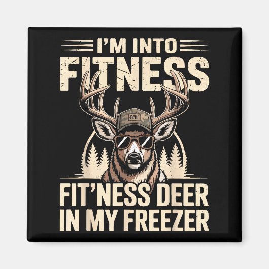 Im Into Fitness Fit'ness My Deer Zer Funny Hunting マグネット (正面)