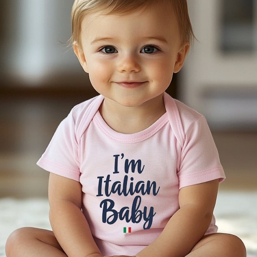 "I'm Italian Baby" Funny Italian Pride ベビーボディスーツ
