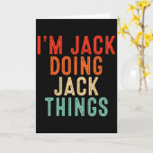I'm Jack Doing Jack Things Funny Gifts Christmas I カード (黄色い花)