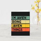 I'm Javien Doing Javien Things Funny D Quote  カード (黄色い花)