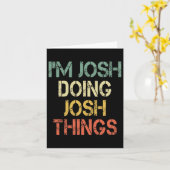 I'm Josh Doing Josh Things Funny Christmas Birthda カード (黄色い花)