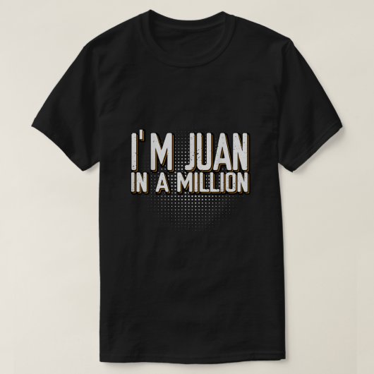 Im Juan In A Million スペインの Name Pun Cincoおもしろい Tシャツ (デザイン正面)