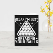 Im Just リラックス Breaking Your - Billiards Pool Play カード (黄色い花)